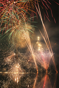 Lumières et couleurs de feux d'artifice