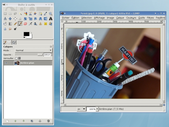 L'interface de GIMP