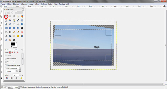 Recadrage GIMP